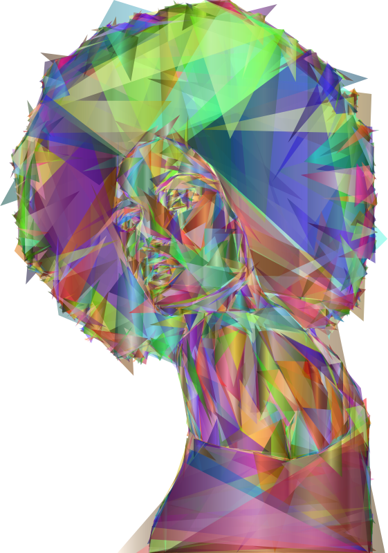 Beautiful Black Woman 2 Geometric Prismatic 2