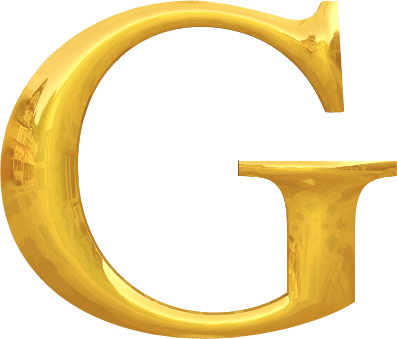 Gold typography G