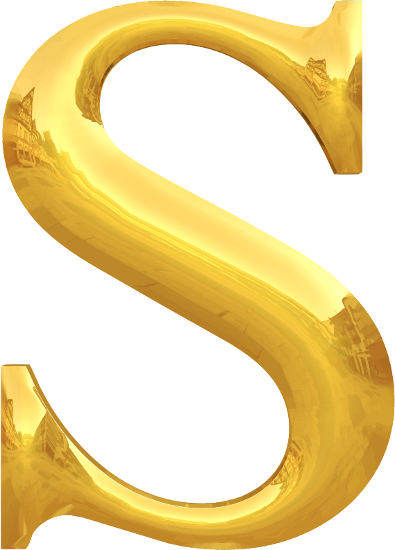 Gold typography S