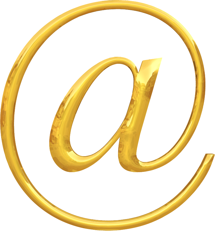 Gold typography @ - Openclipart