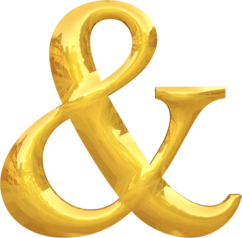 Gold typography &