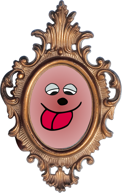 Face in Ornate Frame