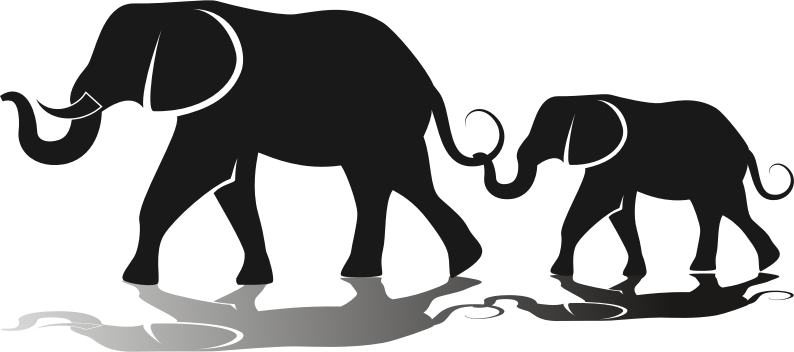 elephant family clip art