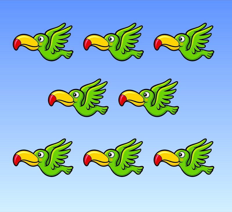 flying birds animation