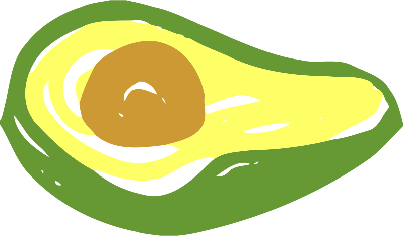 Sketched avocado