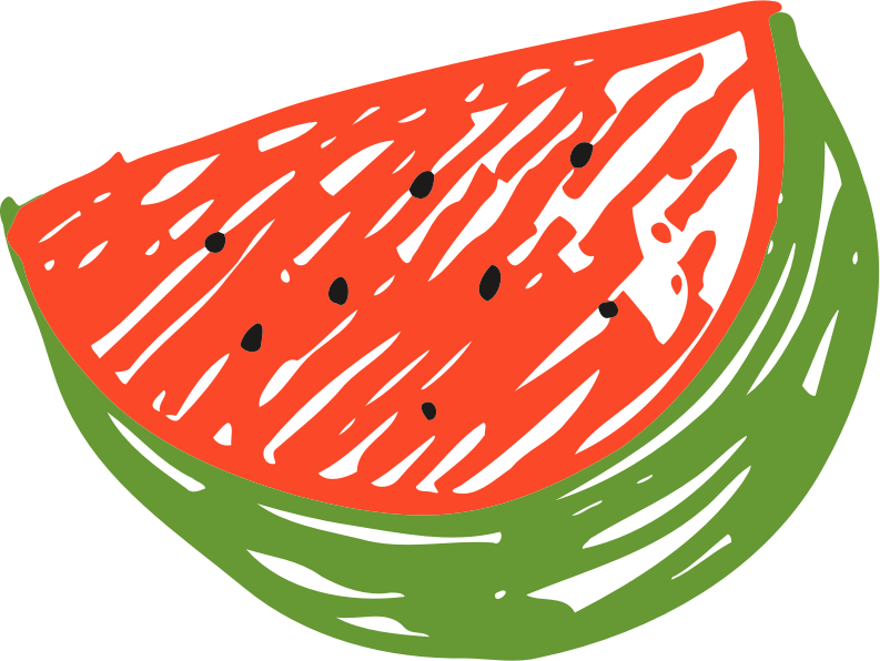 Sketched watermelon