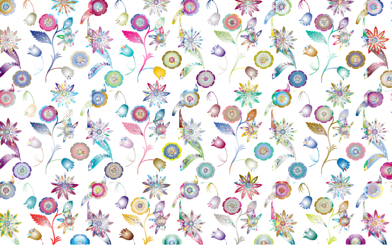 Prismatic Floral Design By Karen Arnold No Background