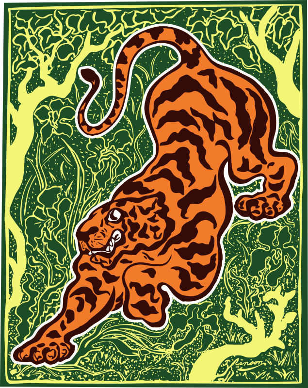 Orange Tiger - Openclipart