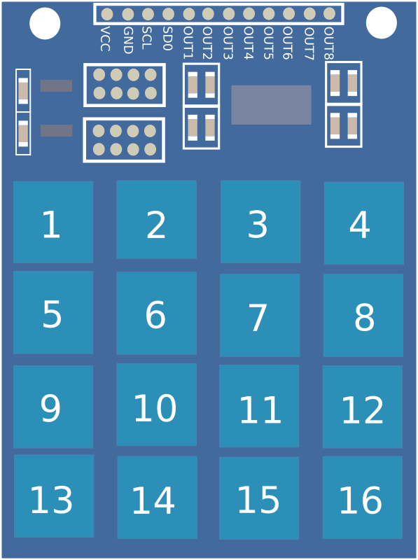 16 Keys Keypad multitouch