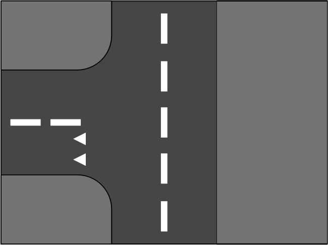 Road Splitting Left