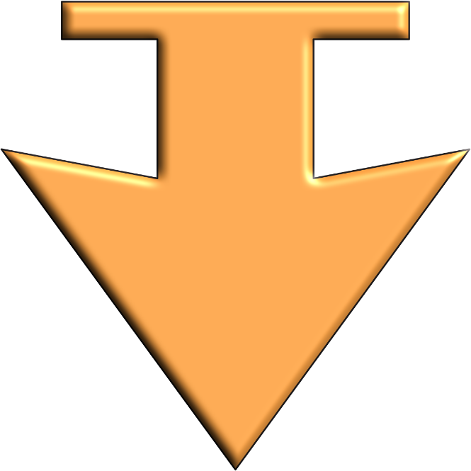 Arrow Down Orange