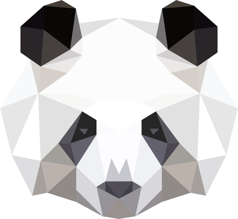 Low Poly Panda Head