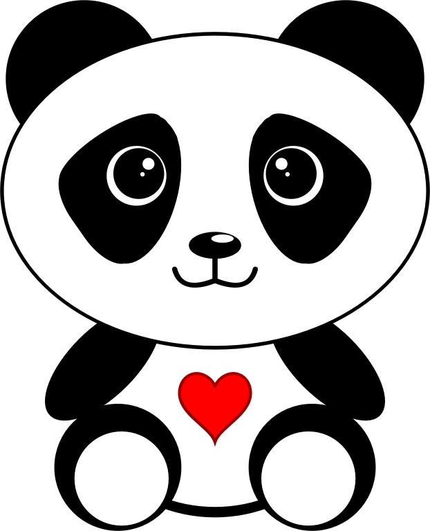 Panda with a Heart