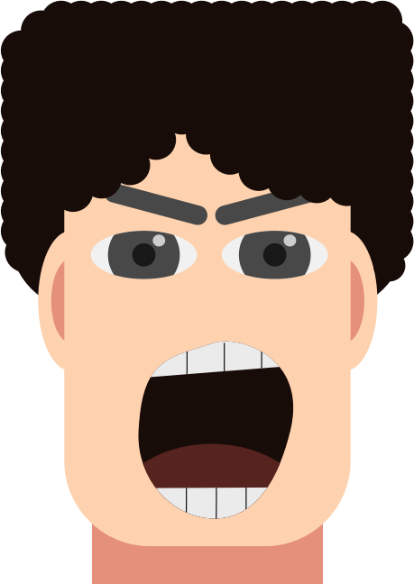 Angry man shouting