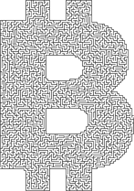 Bitcoin Logo Maze