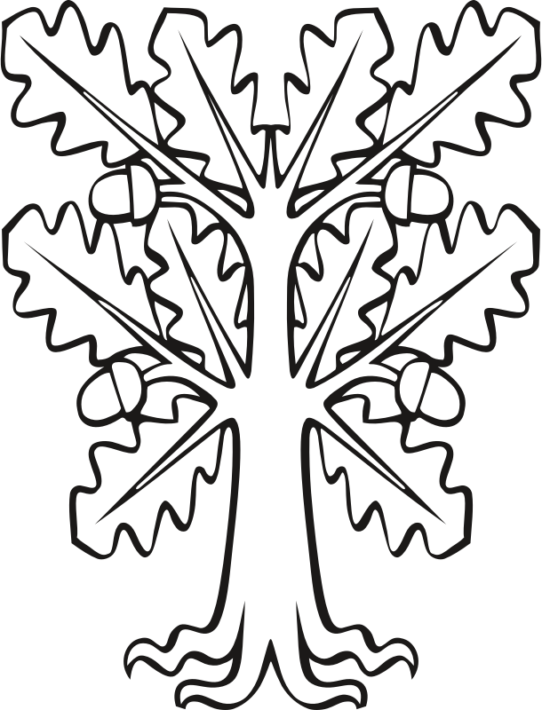 Stylised oak (outline)