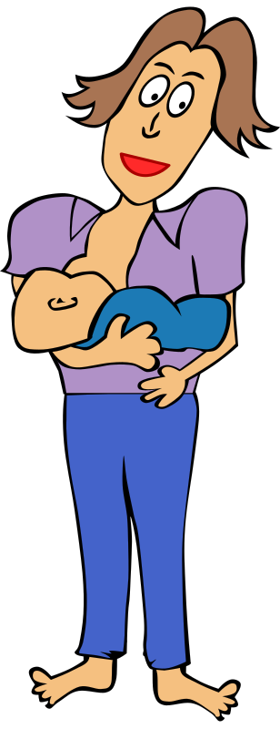 Breast Feeding Mum Cartoon