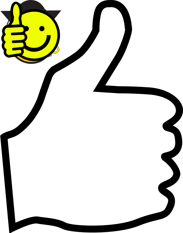 Thumb up with smiley