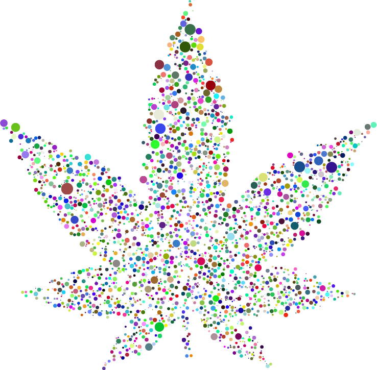 Circular Marijuana Leaf II Prismatic