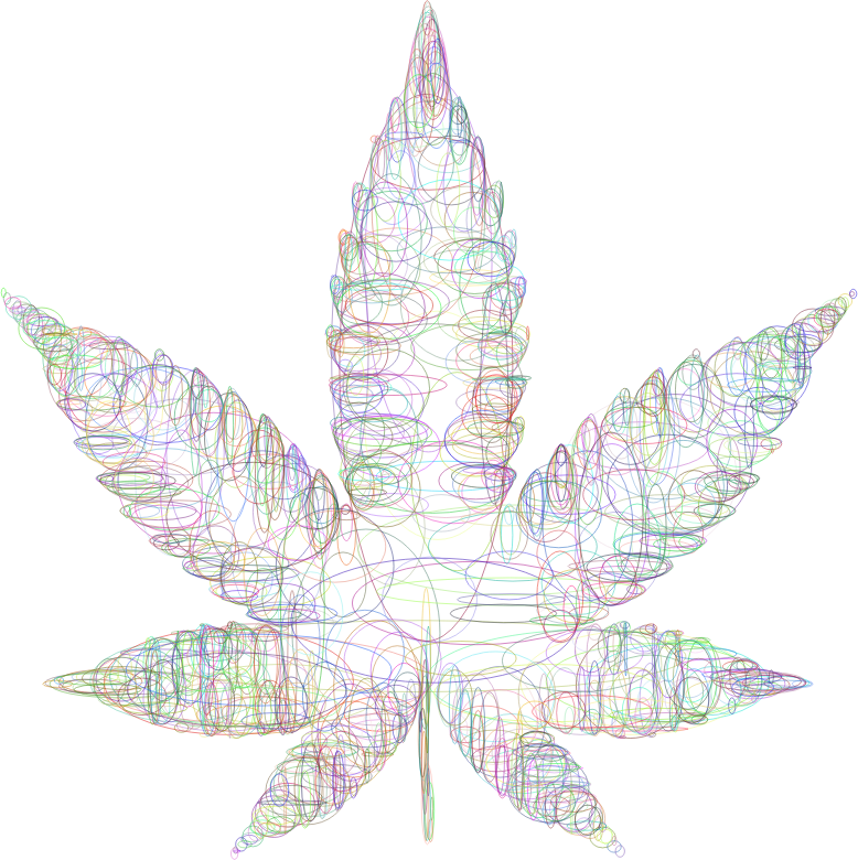 Marijuana Ellipses Wireframe Prismatic