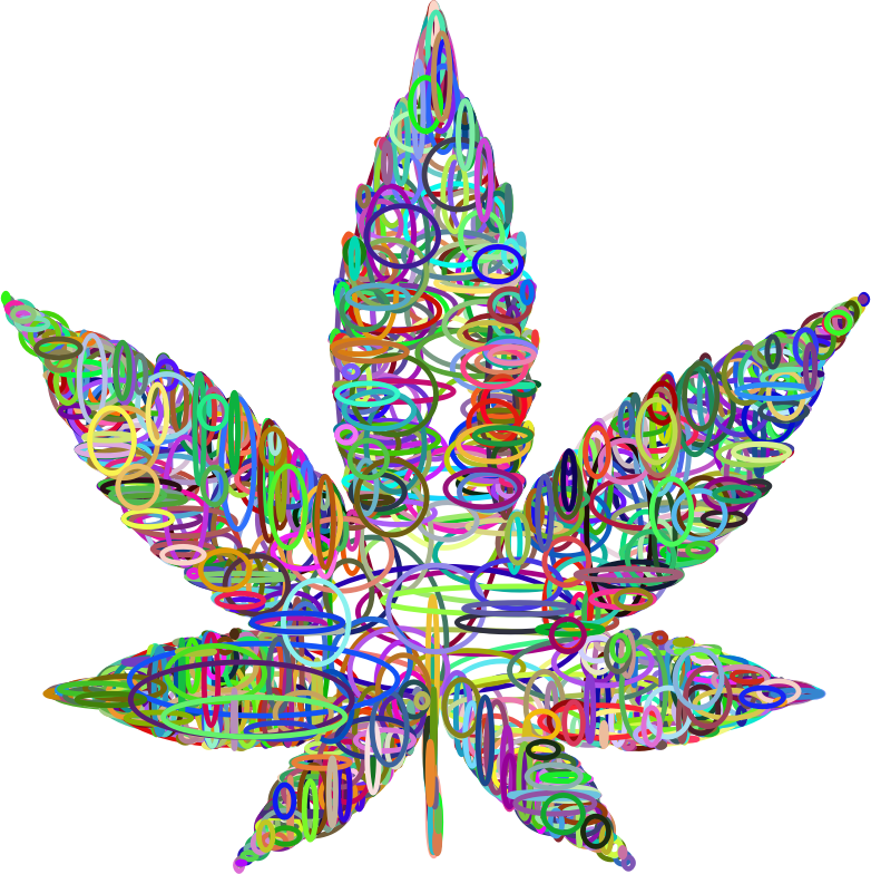 Marijuana Ellipses Wireframe Prismatic 2