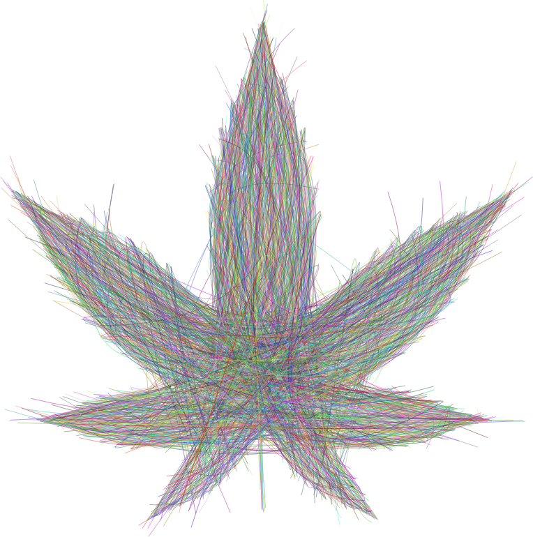 Marijuana Leaf Bezier