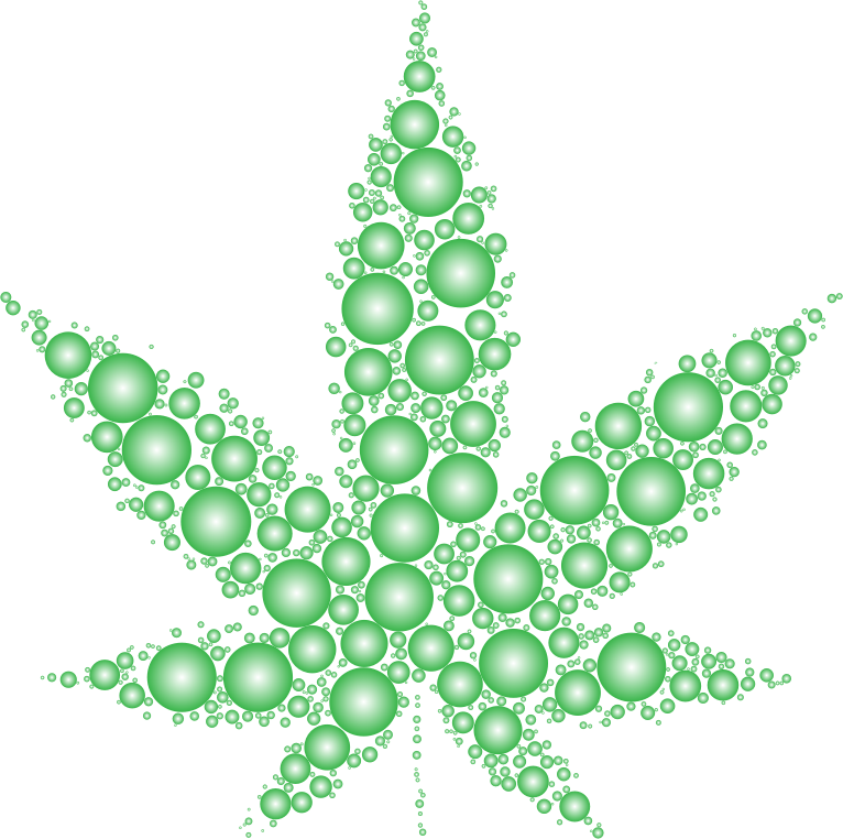 Marijuana Leaf Circles Prismatic 3