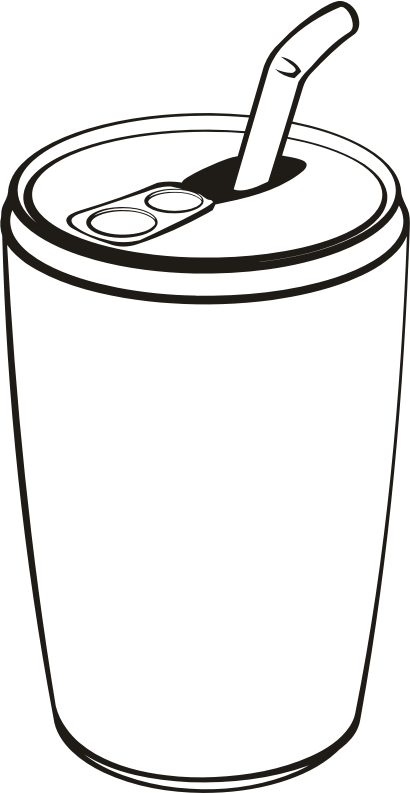 Can of drink (outline) - Openclipart