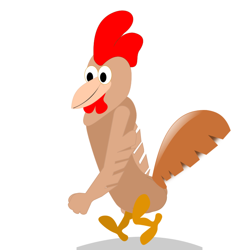 Big Red a walking chicken animation