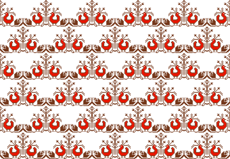 Pixel bird pattern