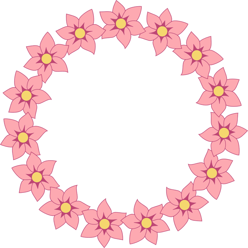 Floral frame 37 (colour) - Openclipart