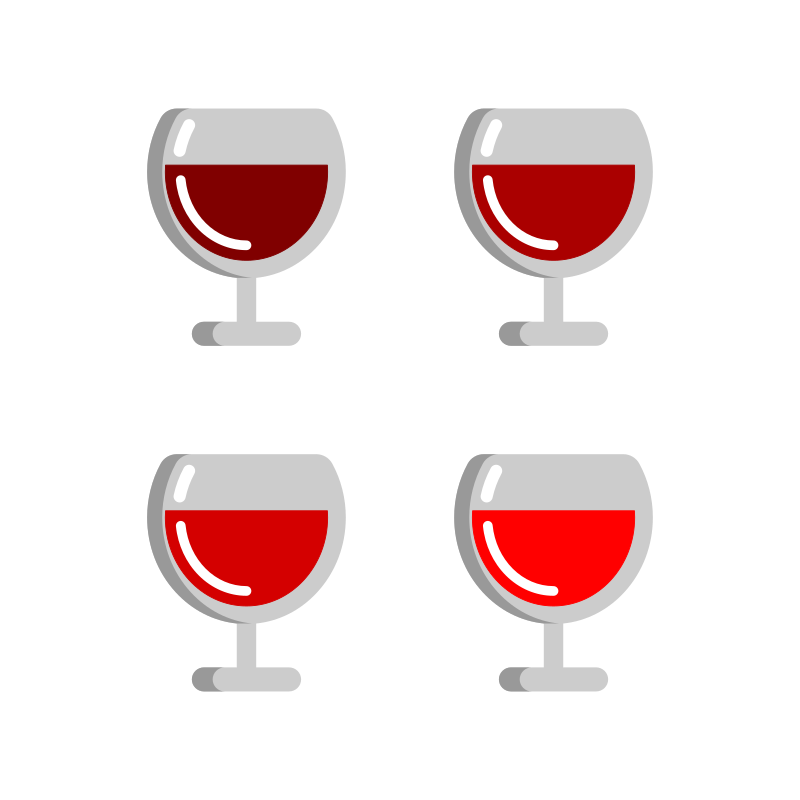4 Wine Glasses