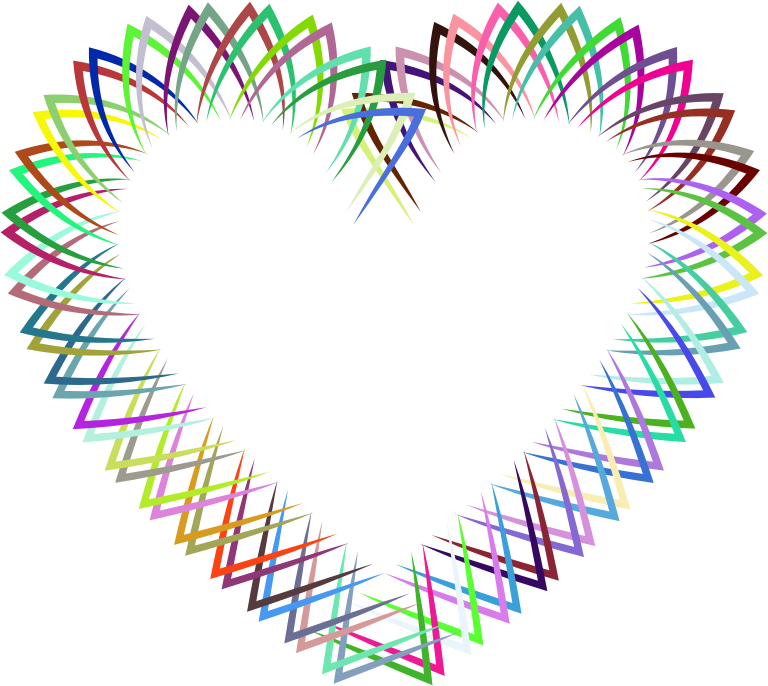 Abstract Geometric Frame I Heart Prismatic