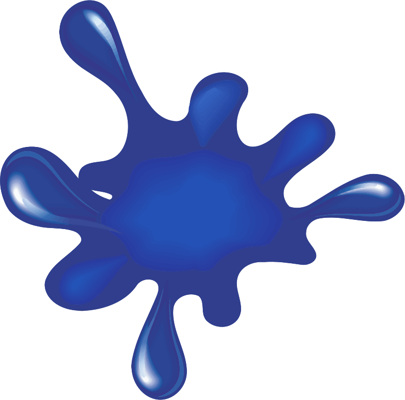 Blue paint splat - Openclipart