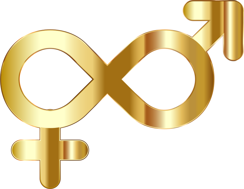 Male Female Connected Gold