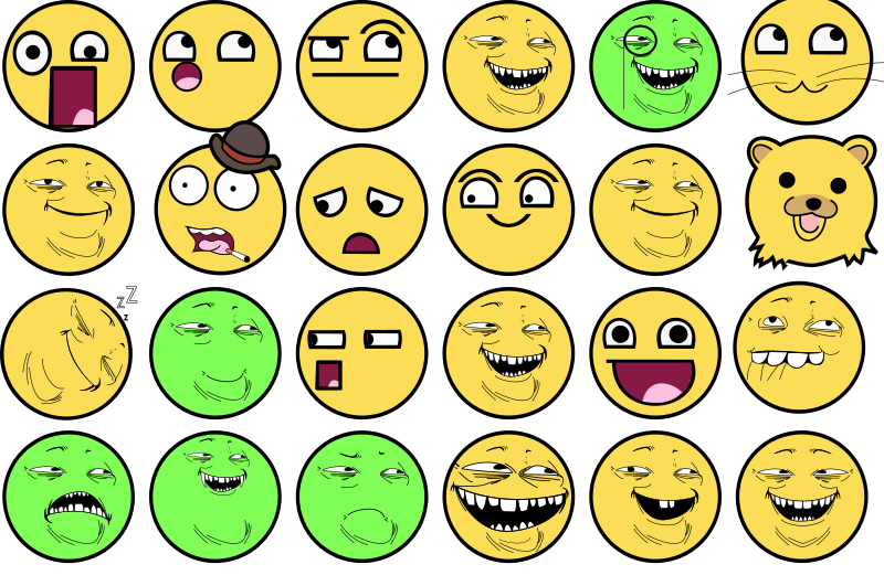 Trollface color icon in PNG, SVG