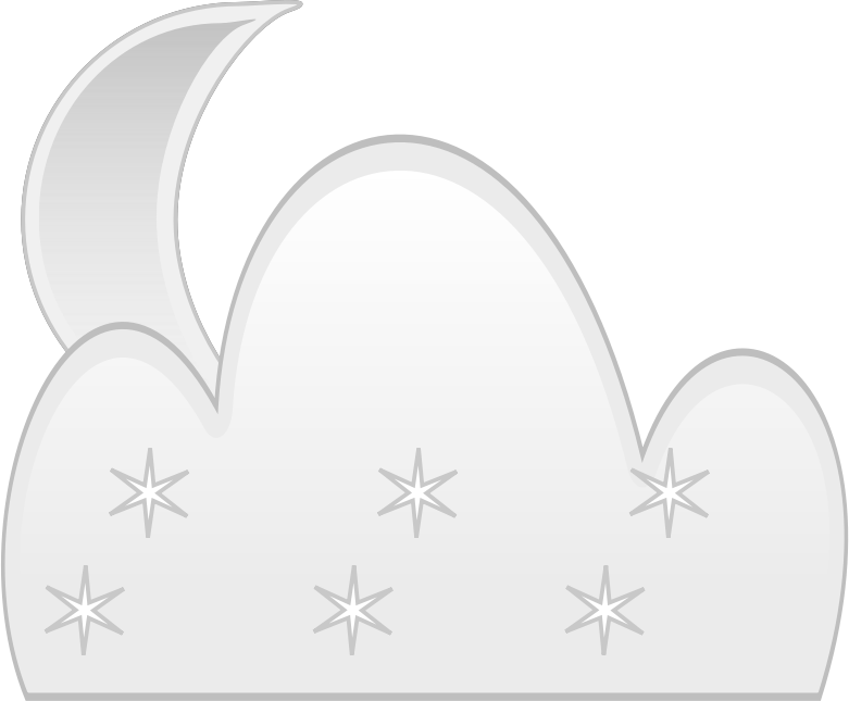 Moon & Clouds Weather Icon Remix