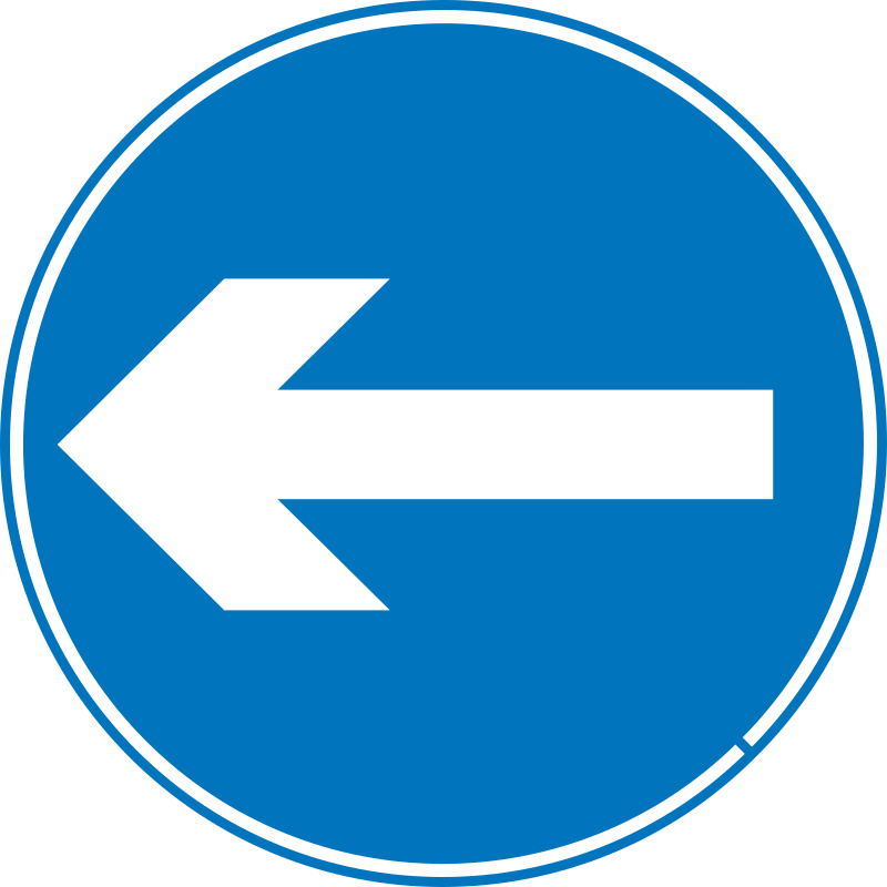 Roadsign turn left