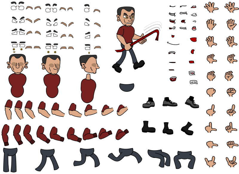 Vexstrips - Butch Character Kit