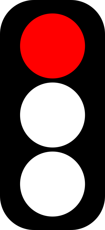 Red traffic light indicator