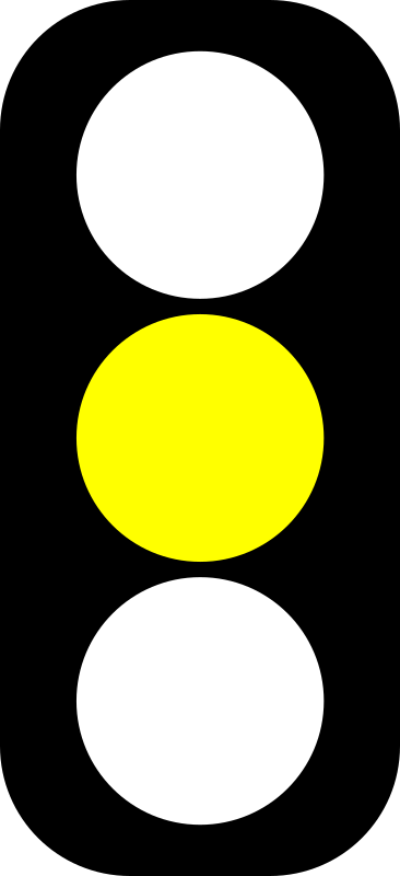 Yellow traffic light indicator