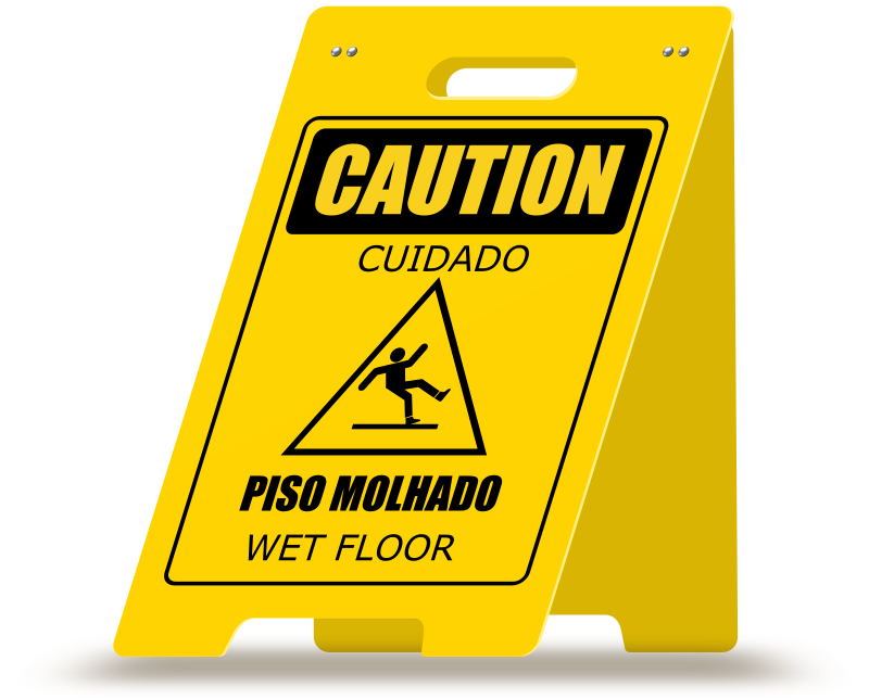 caution wet floor sign clipart