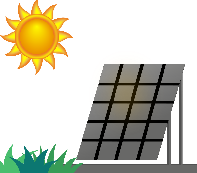 Solar Panel with Sun