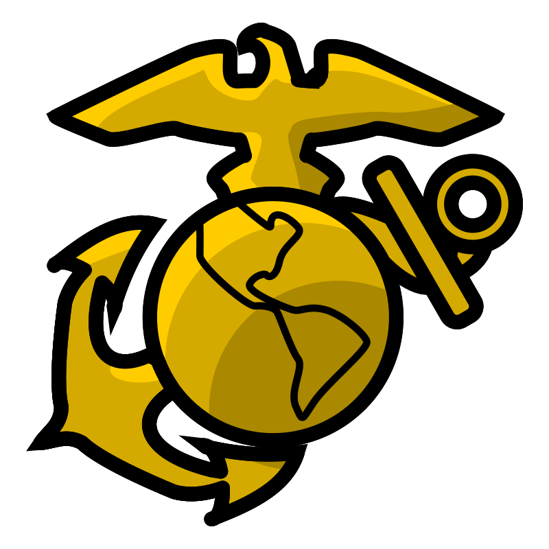 USMC seal simplified, golden version