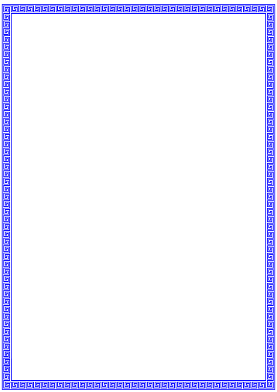 Meander Greek Frame A4