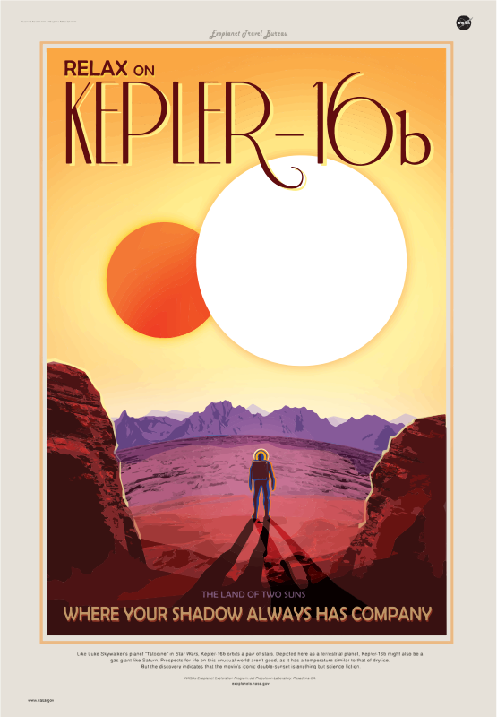 Kepler-16b NASA Poster