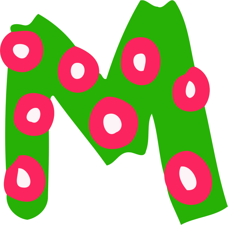 Colourful alphabet  M  Openclipart