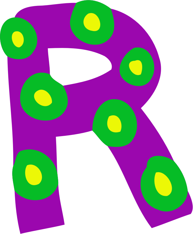 Colourful alphabet - R