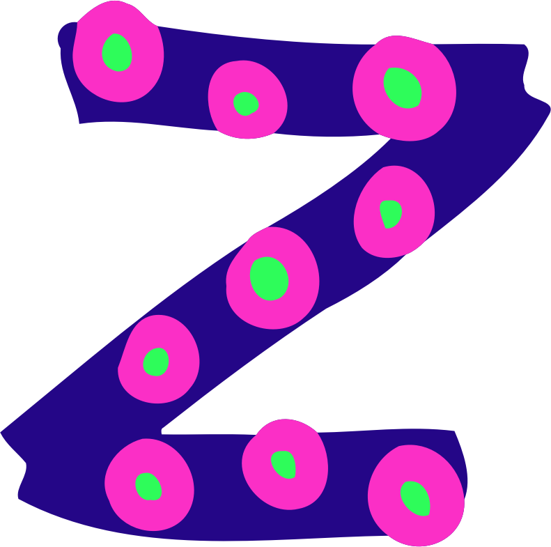 Colourful alphabet - Z