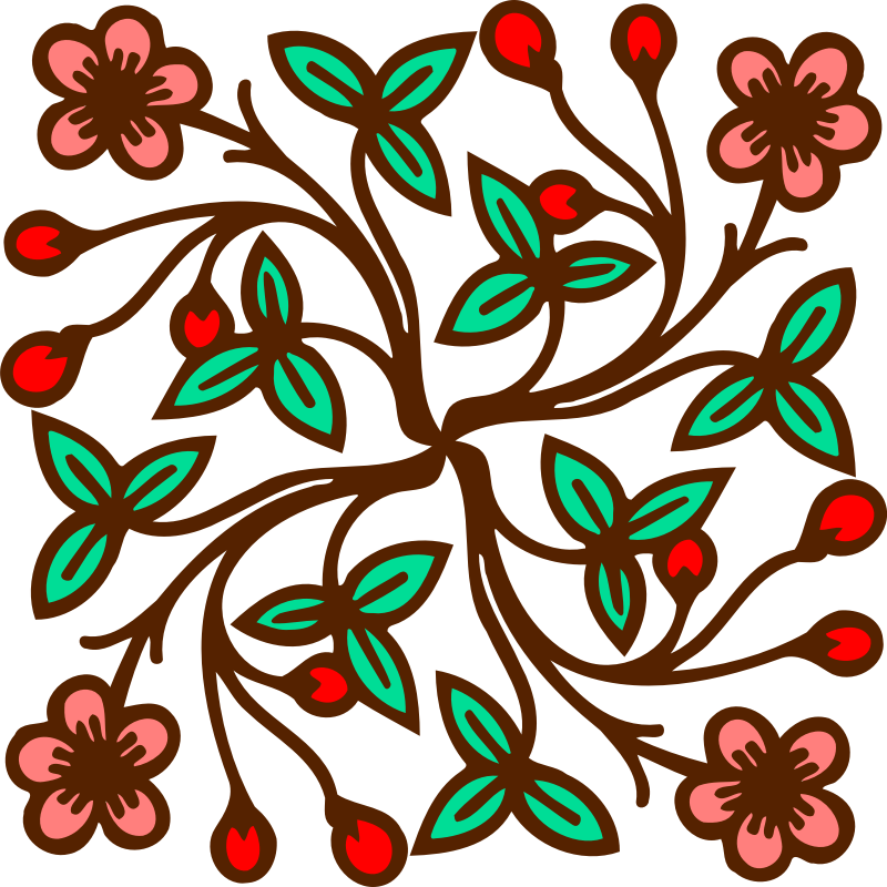 Floral design 100 (version 2, colour)